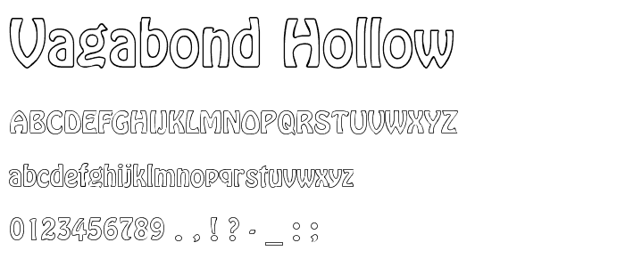 Vagabond Hollow font